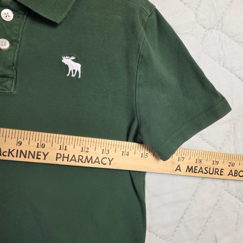 Abercrombie Kids Forest Green Polo Shirt Sz 9/10